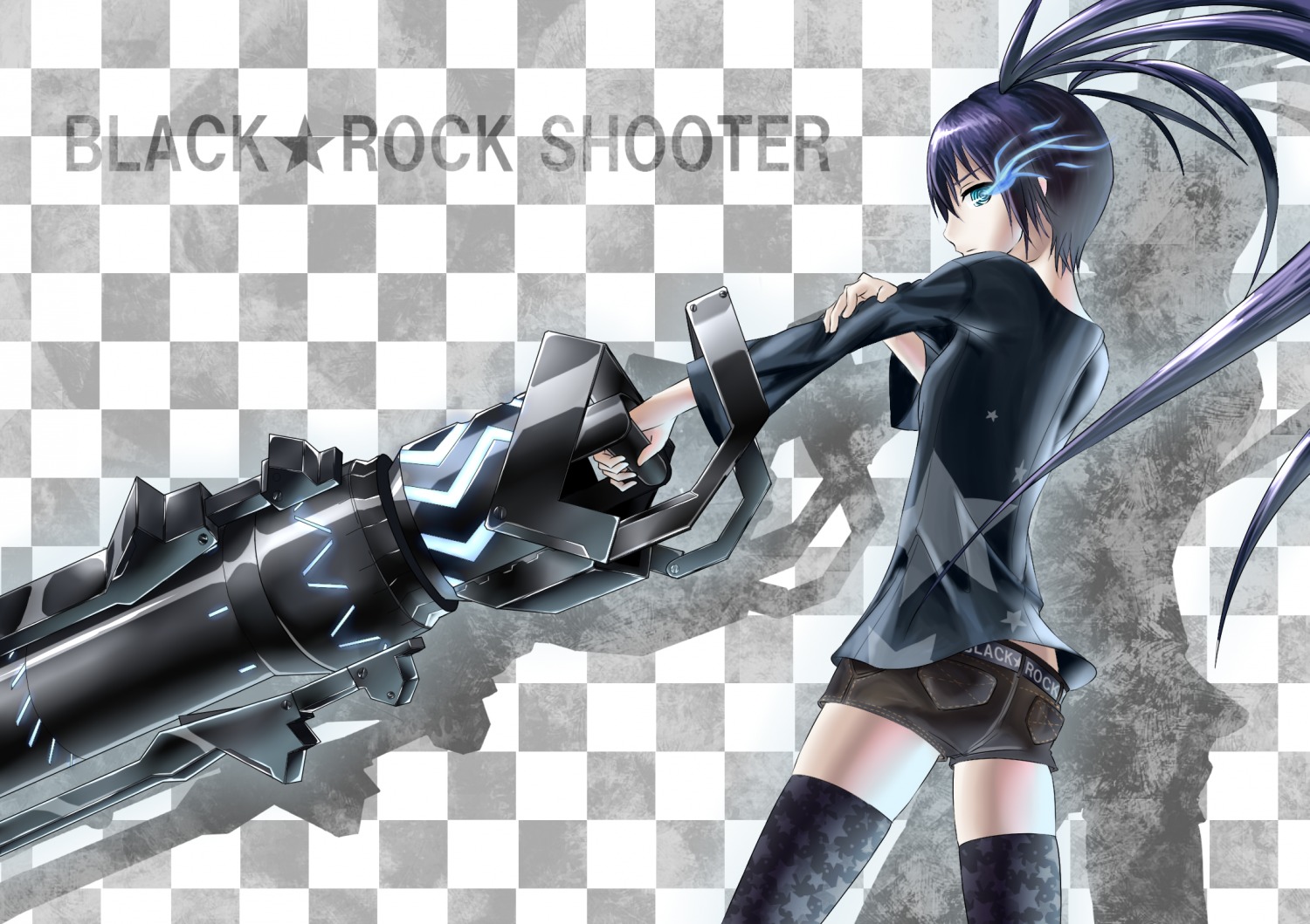 black_rock_shooter black_rock_shooter_(character) działo zettai_ryouiki