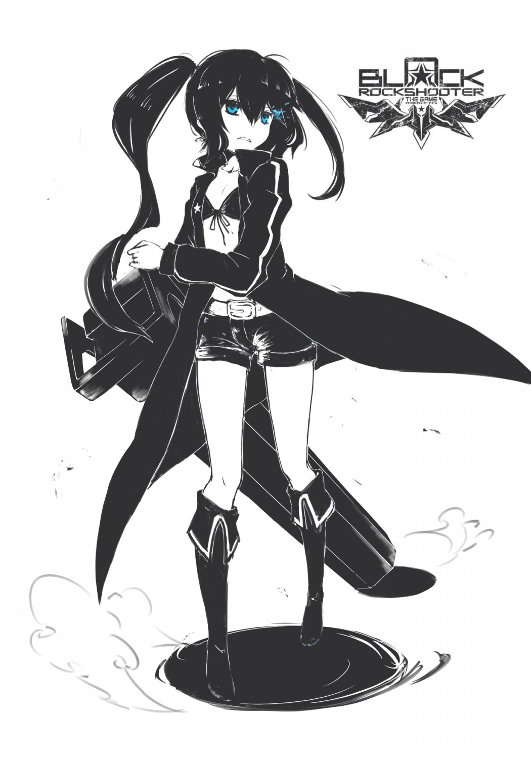 black_rock_shooter black_rock_shooter_(character) działo