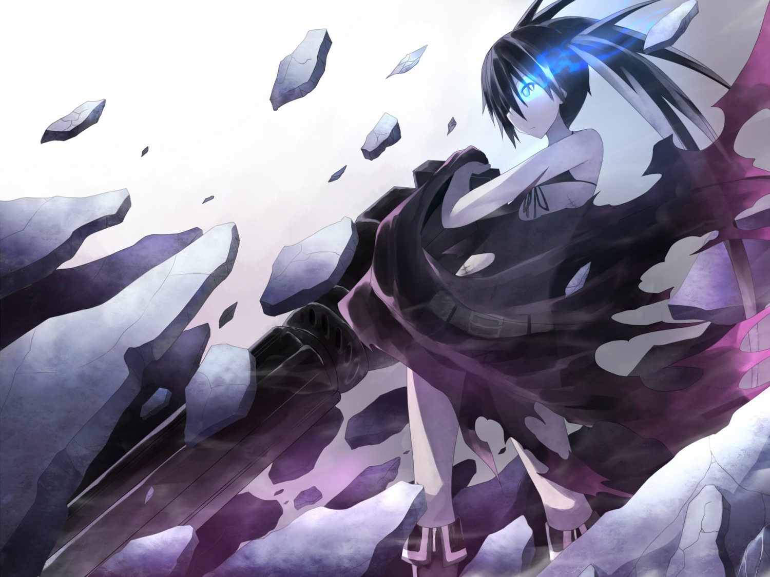 black_rock_shooter black_rock_shooter_(character) działo