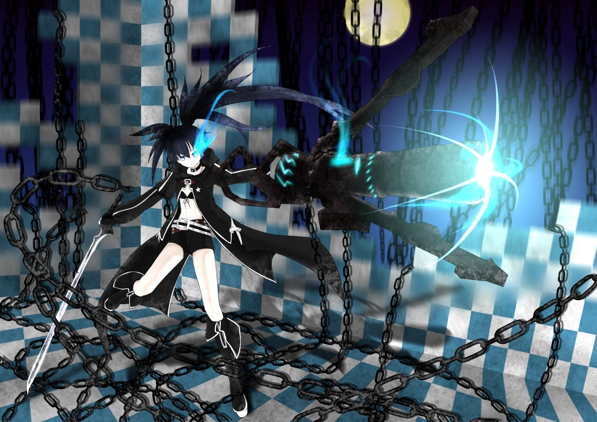 black_rock_shooter black_rock_shooter_(character) działo