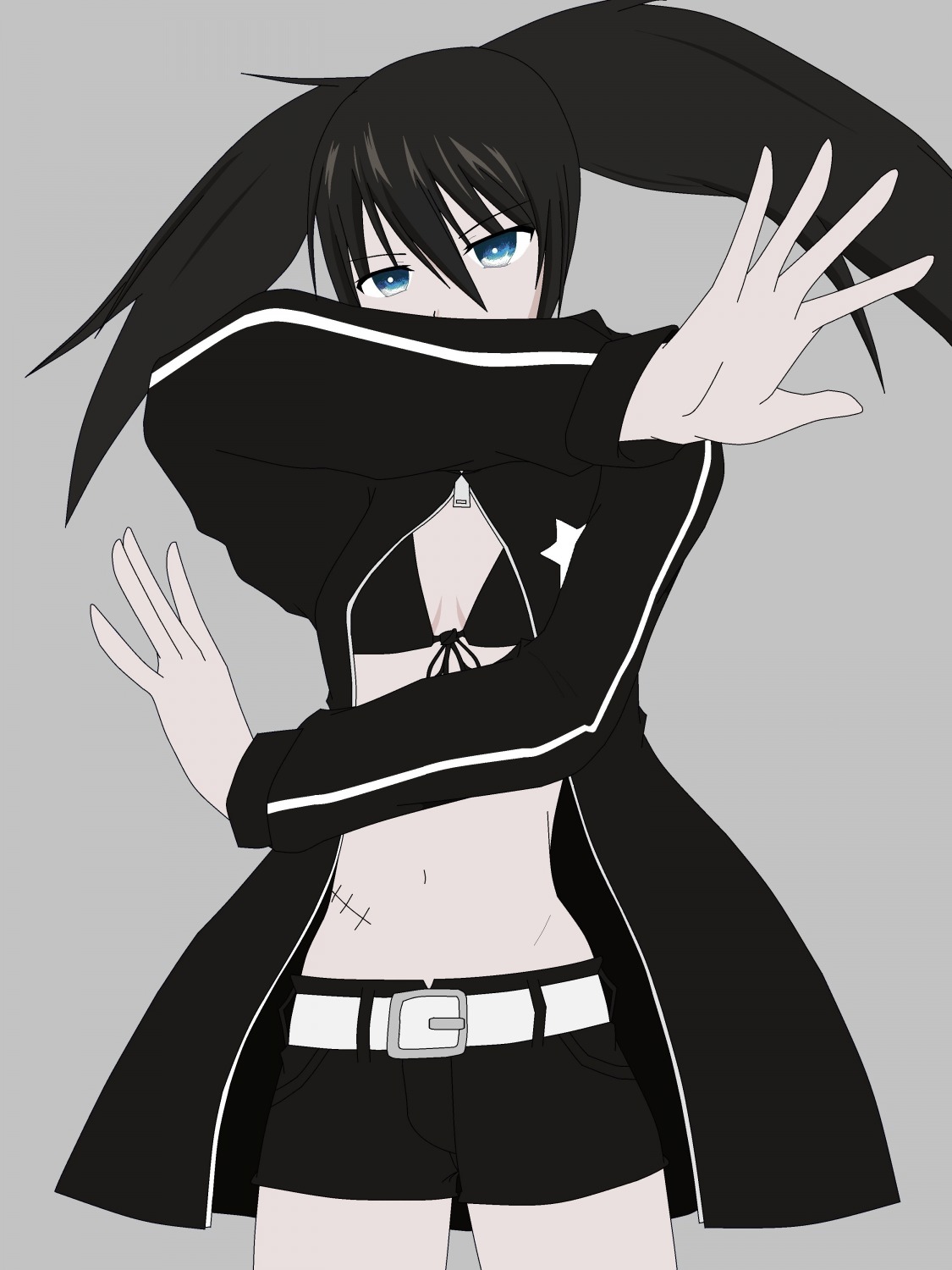 black_rock_shooter black_rock_shooter_(character) crossover steins;gate