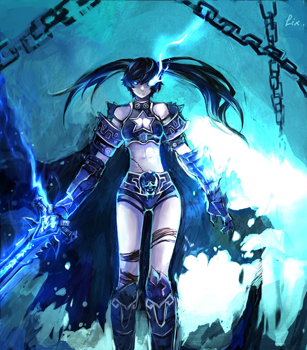 black_rock_shooter black_rock_shooter_(character) crossover lich_king world_of_warcraft