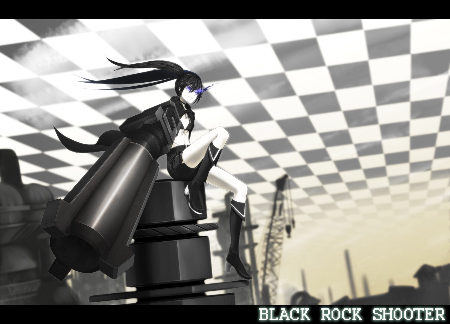 black_rock_shooter black_rock_shooter_(character) działo