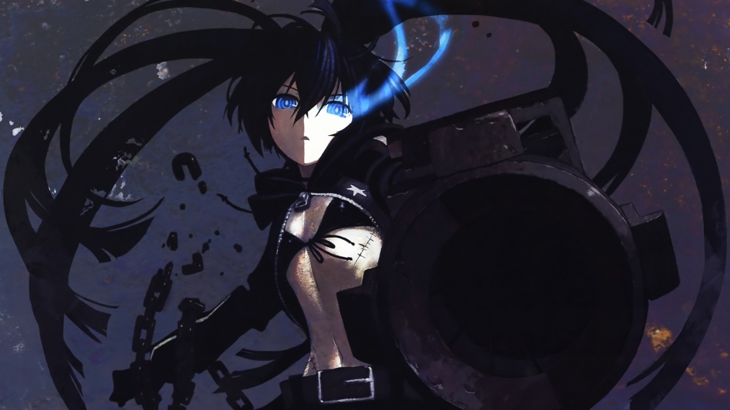 black_rock_shooter black_rock_shooter_(character) działo