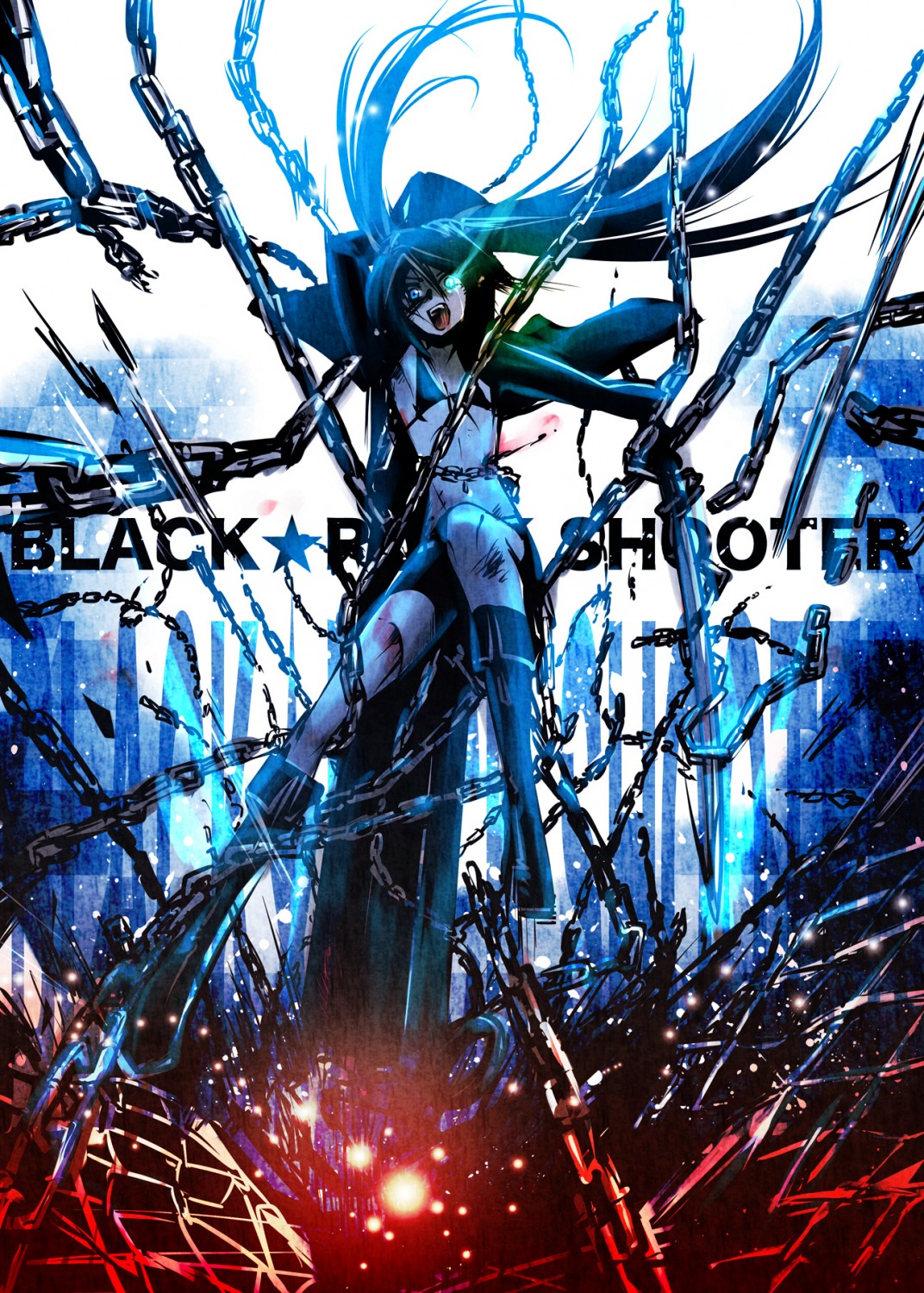 black_rock_shooter black_rock_shooter_(character) działo